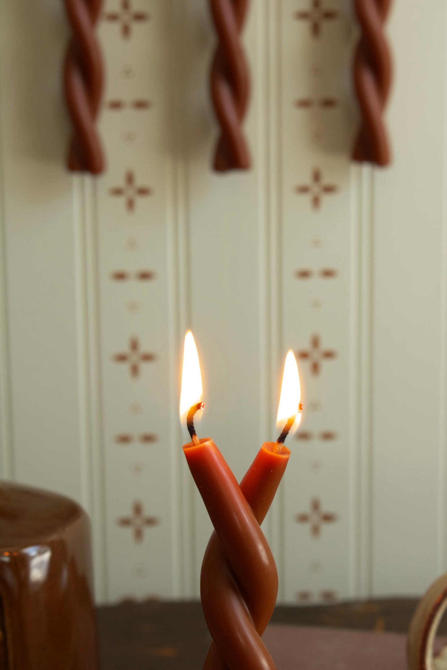 Mahogany Twin Flame Taper