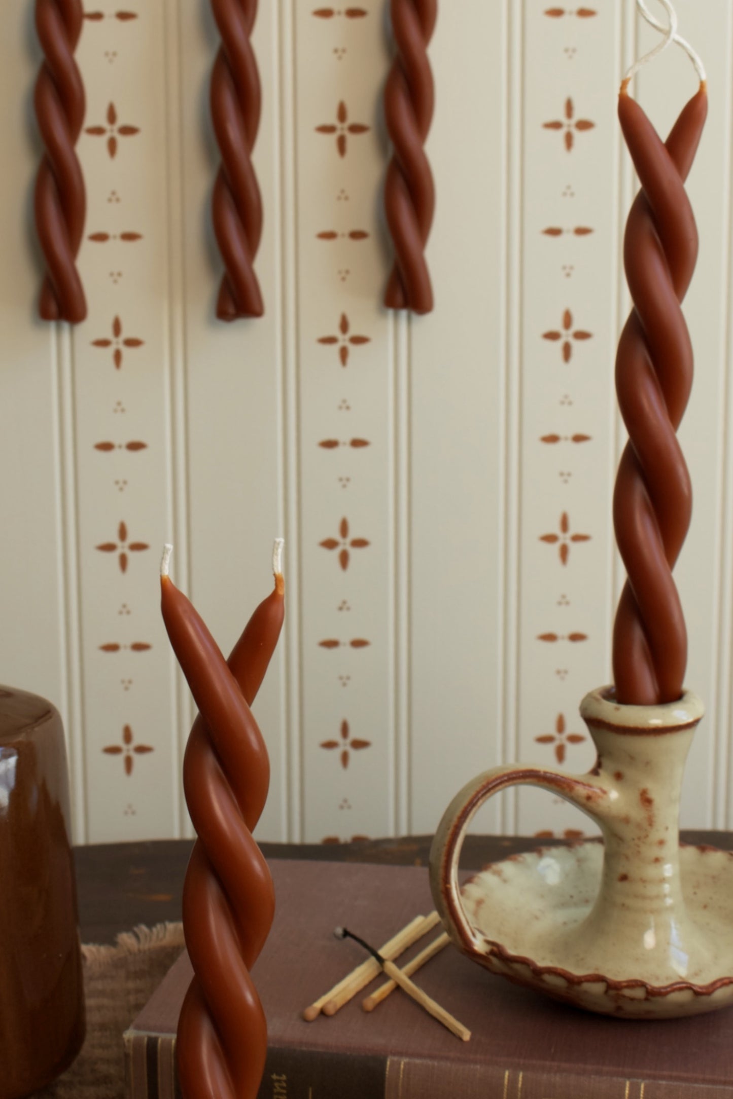 Mahogany Twin Flame Taper