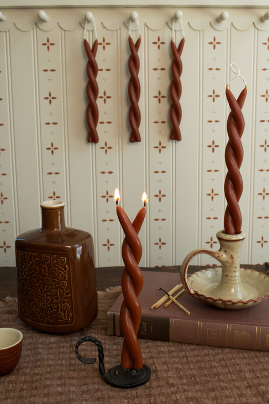 Mahogany Twin Flame Taper