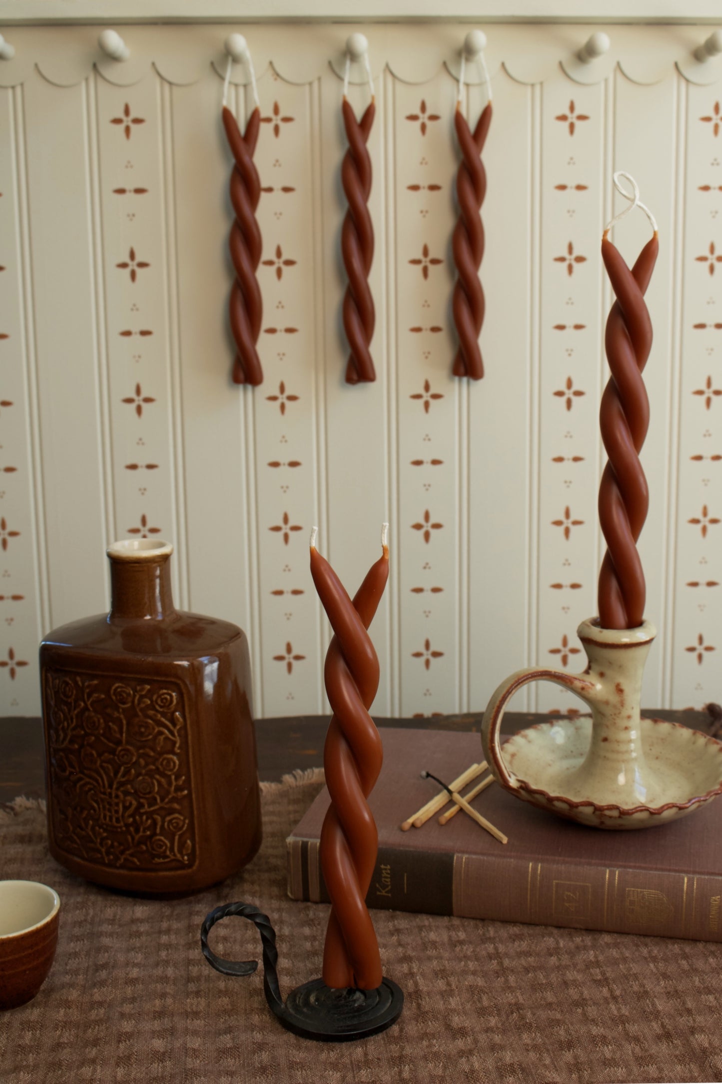 Mahogany Twin Flame Taper